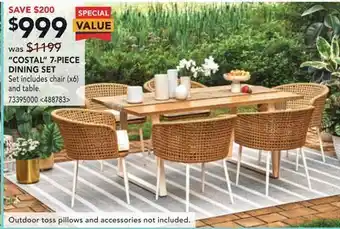 Lowe's Allen + roth costal 7-piece dining set offer