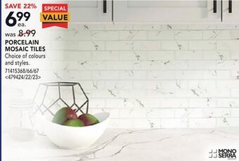 Lowe's Mono serra porcelain mosaic tiles offer