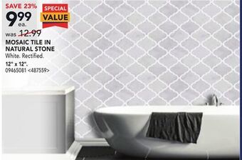 Lowe's Avenzo mosaic tile in natural stone 12 x 12 offer