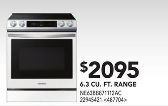 Lowe's Samsung 6.3 cu. ft. range offer