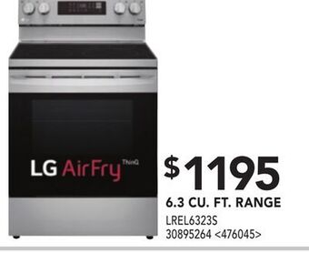 Lowe's Lg 6.3 cu. ft range offer