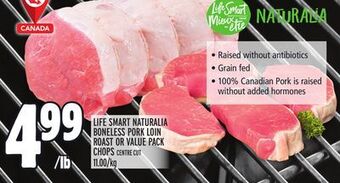 Metro Life smart naturalia boneless pork loin roast or value pack chops offer