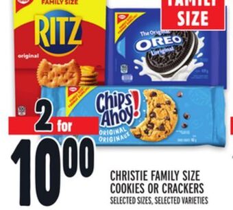 Metro Christie family size cookies or crackers offer