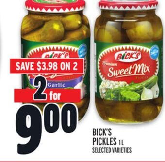 Metro Bick's pickles offer