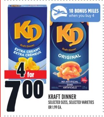 Metro Kraft dinner offer