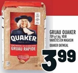 Metro QUAKER OATMEAL 709 g - 1 kg offer