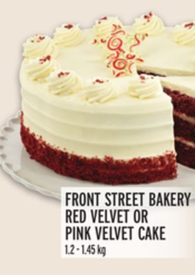 Metro Front street bakery red velvet or pink velvet cake offer