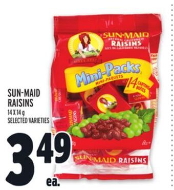 Metro Sun-maid raisins offer