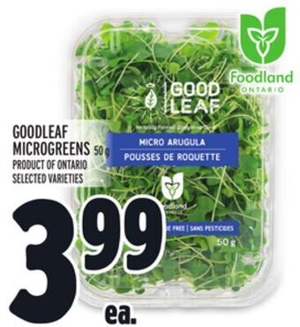 Metro Goodleaf microgreens offer