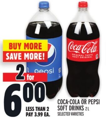 Metro Coca-cola or pepsi soft drinks offer