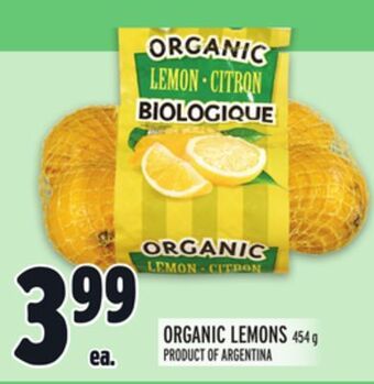 Metro Organic lemons offer