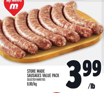 Metro Store made sausages value pack offer