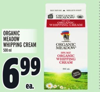 Metro Organic meadow whipping cream offer
