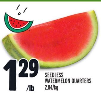 Metro Seedless watermelon quarters offer