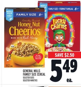 Metro General mills family size cereal offer