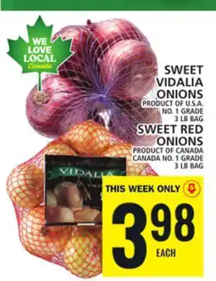 Food Basics Sweet vidalia onions or sweet red onions offer
