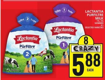 Food Basics Lactantia purfiltre milk offer
