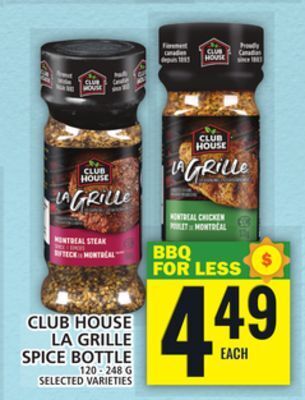 Food Basics Club house la grille spice bottle offer