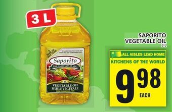 Food Basics Saporito vegetable oil offer
