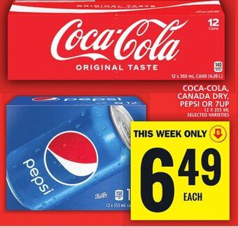 Food Basics Coca-cola, canada dry, pepsi or 7up offer