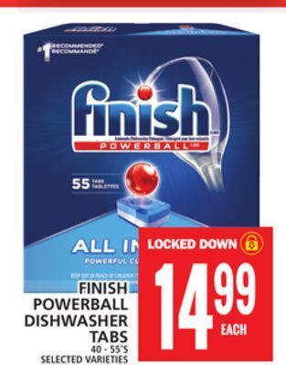 Food Basics Finish powerball dishwasher tabs offer