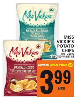 Food Basics Miss  vickie's potato chips offer