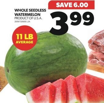 Real Canadian Superstore Whole seedless watermelon, 11 lb average offer