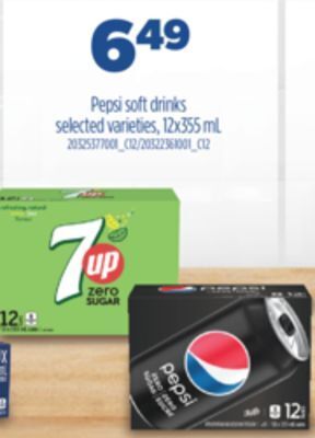Real Canadian Superstore Pepsi soft drinks, 12x355 ml offer