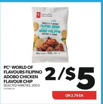 Real Canadian Superstore Pc® world of flavours filipino adobo chicken flavour chip, 200 g offer