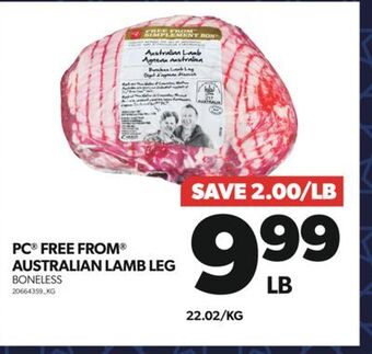 Real Canadian Superstore Pc® free from® australian lamb leg offer