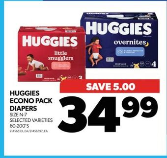 Real Canadian Superstore Huggies econo pack diapers, 60-200's offer