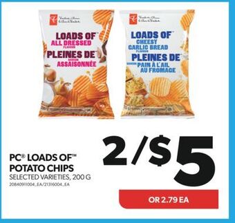 Real Canadian Superstore Pc® loads of™ potato chips, 200 g offer