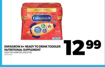 Real Canadian Superstore Enfagrow a+ ready to drink toddler nutritional supplement, 6x237 ml offer