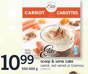 Fortinos Scoop & serve cake, 550-600 g offer