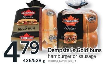 Fortinos Dempster's gold buns, 426/528 g offer
