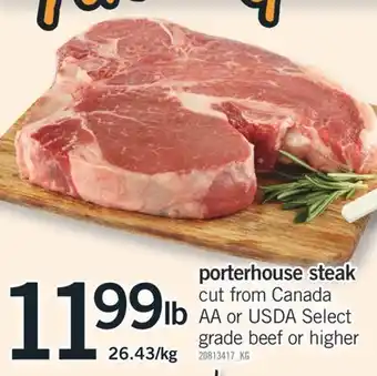 Fortinos Porterhouse steak offer