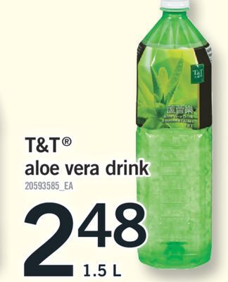 Fortinos T&t® aloe vera drink, 1.5 l offer