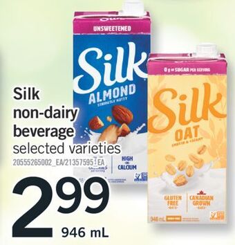 Fortinos Silk non-dairy beverage offer