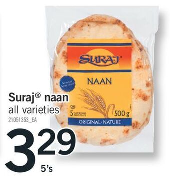 Fortinos Suraj® naan, 5's offer