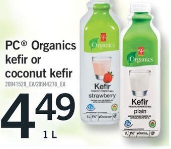 Fortinos Pc® organics kefir or coconut kefir 1 l offer