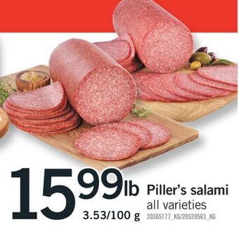 Fortinos Piller's salami offer