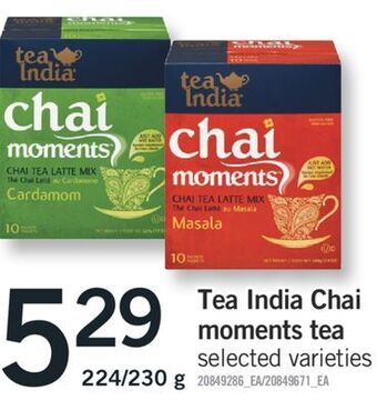 Fortinos Tea india chai moments tea 224/230 g offer
