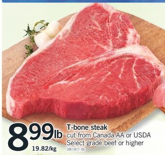 Fortinos T-bone steak offer
