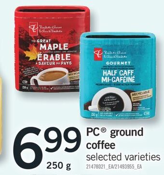 Fortinos Pc ground coffee, 250 g offer