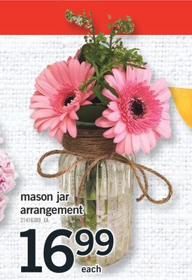 Fortinos Mason jar arrangement offer