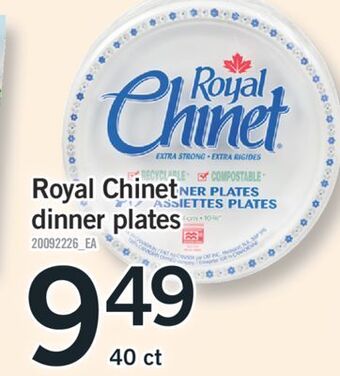 Fortinos Royal chinet dinner plates 40 ct offer