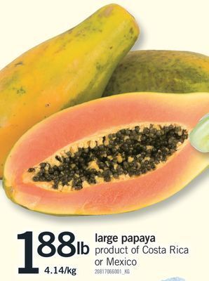 Fortinos Large papaya offer