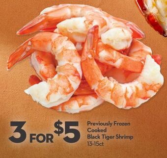 Longo's Cooked black tiger shrimp offer