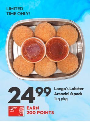 Longo's Longo's lobster arancini offer