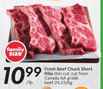 Sobeys Fresh beef chuck short ribs offer